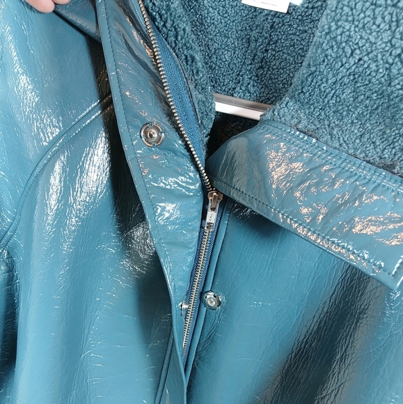 LOVER’S & FRIENDS Michelle Jacket in Blue Belted Coat Faux Fur XL - Picture 6 of 15